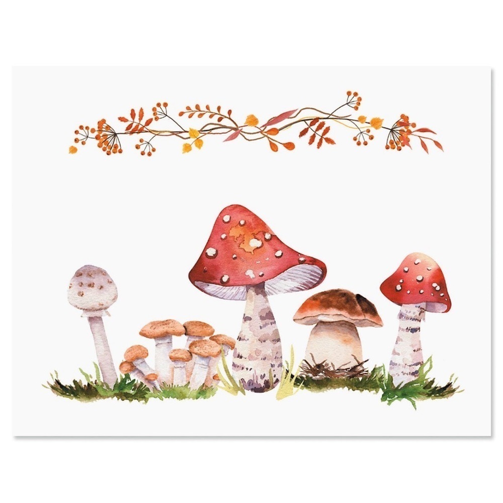 Cottage Mushroom Ten (10) Notecard Set, NWT - Picture 3 of 5